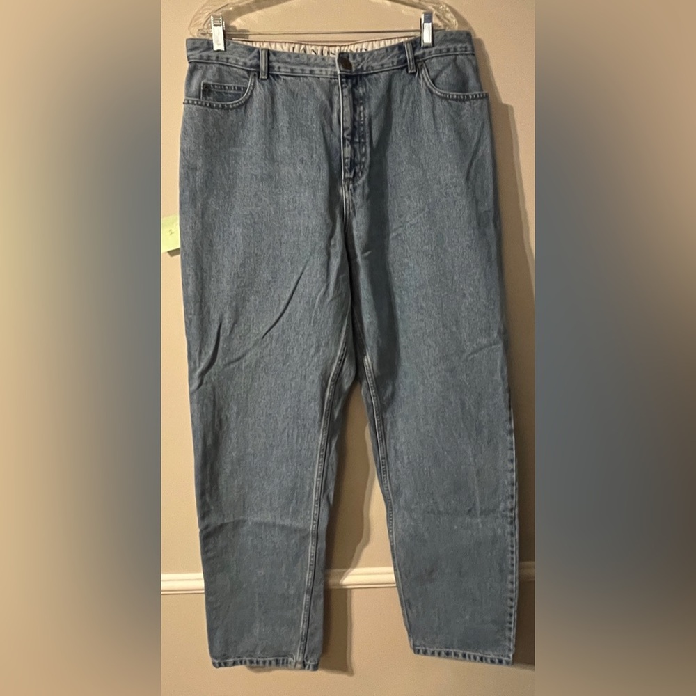 Vintage Y2K Lands End Mom Blue Jeans Size 16 Light Wash